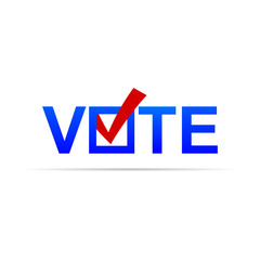 Vote sign with check mark