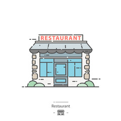 Restaurant - Line color icon