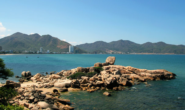 Hon Chong Promontory also known as the Stone Garden. One of the tourist attractions located near the city of Nha Trang, Vietnam 