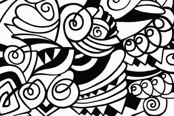 Black and white pattern on white background, abstract design