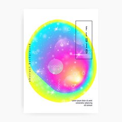 Music fest. Modern magazine design for trance show. Fluid holographic gradient shape and line. Electronic sound. Night lifestyle dance holiday. Music fest summer poster and flyer.