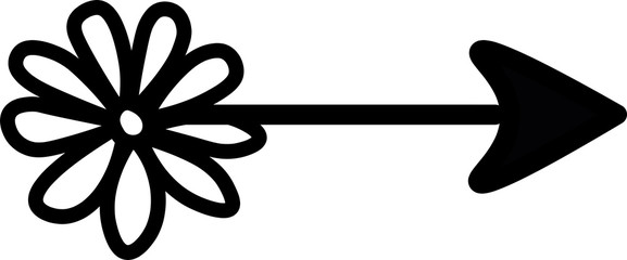 Hand drawn bow tribal doodle sketch vector	