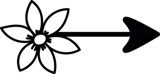 Hand drawn bow tribal doodle sketch vector	