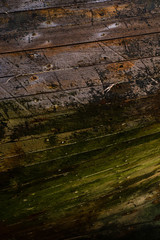 Carcasse de vieux bateau, texture bois et rouille