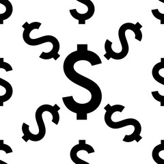 Obraz premium Dollar Sign Seamless Pattern