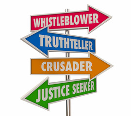 Whistleblower Arrow Signs Words 3d Illustration