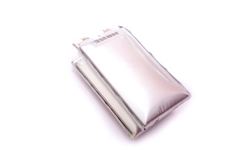 Battery that has deteriorated in white background