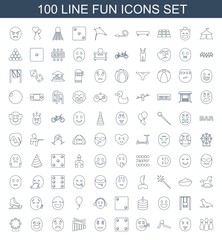 Fototapeta na wymiar 100 fun icons