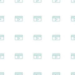 clapper board icon pattern seamless white background