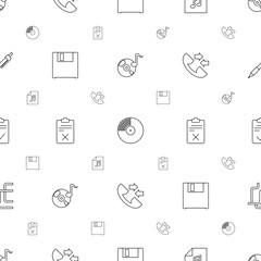 information icons pattern seamless white background