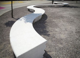 An old concrete bench.