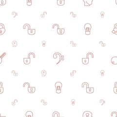 key icons pattern seamless white background