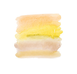 watercolor ombre stripe background, element isolated on white color . hand draw illustration for text, tag,package, print, invitation . color like green, olive, yellow, orange, turquoise, coral, pink