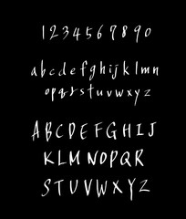 Obraz premium 벡터 문자 / 손으로 쓴 글씨체