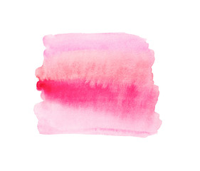 Fototapeta premium watercolor ombre stripe background, element isolated on white color . hand draw illustration for text, tag,package, print, invitation . color like orange, pink, magenta, peach,yellow, blue, violet