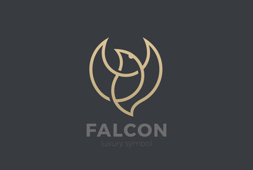 Flying Bird Logo Elegant design vector Eagle