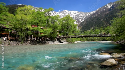 上高地 梓川と河童橋 Wall Mural Wallpaper Murals Omune