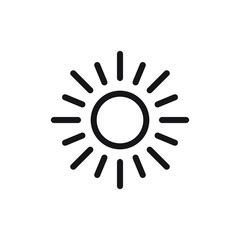 Sun icon vector isolated