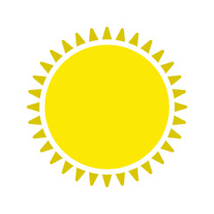 Sun icon vector isolated