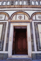 Detail of the facade of he church of Sant'Andrea, Empoli, Tuscany, Italy