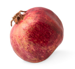 Ripe pomegranates isolated on white background 