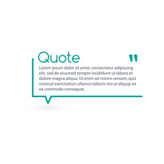 Innovative vector quotation template in quotes. Creative vector banner illustration with a quote in a frame with quotes. Vector illustration isolated on white background.