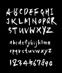 Obraz premium 벡터 문자 / 손으로 쓴 글씨체