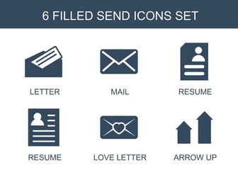 6 send icons