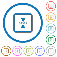 mirror object around horizontal axis icons with shadows and outlines