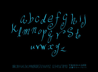 벡터 문자 / 손으로 쓴 글씨체