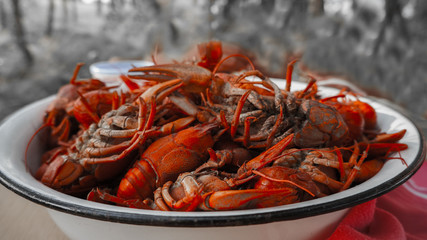 tailed boiled crayfish