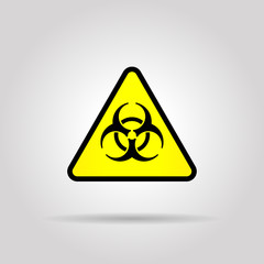 Symbol of biological hazard, sign of infection. Isolated object. Viral infection. danger of infection. Danger sign. Vector illustration