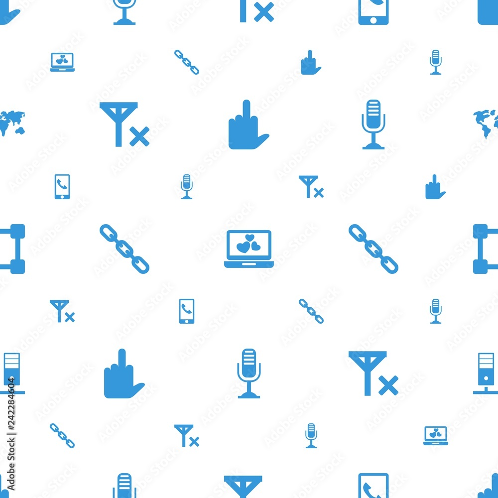 Poster communication icons pattern seamless white background