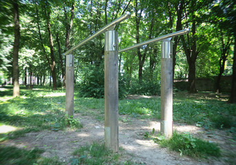 Fototapeta premium The exercise equipment in the park.