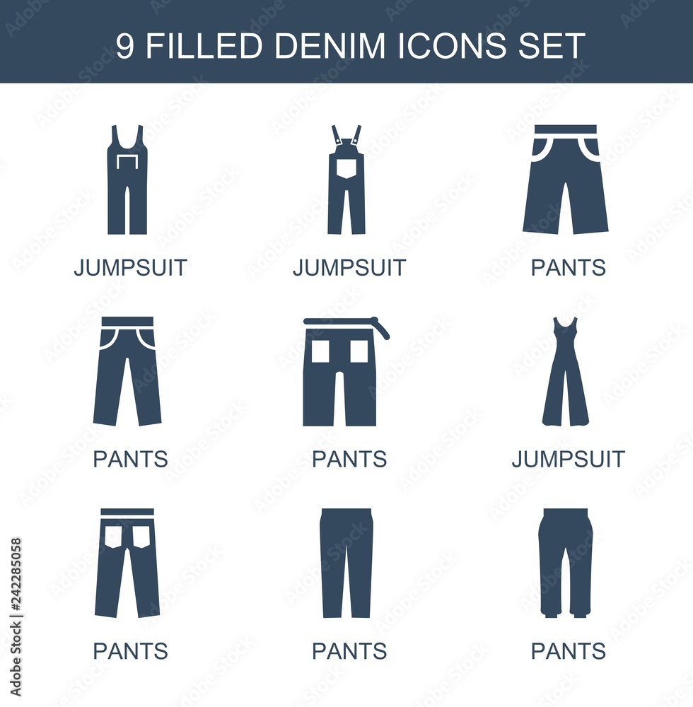 Sticker denim icons