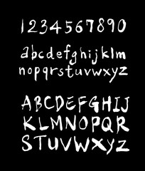 Obraz premium 벡터 문자 / 손으로 쓴 글씨체