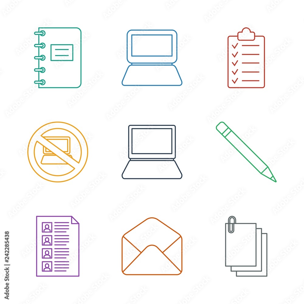 Poster notebook icons