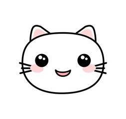 Obraz premium Kawaii style cute cat vector