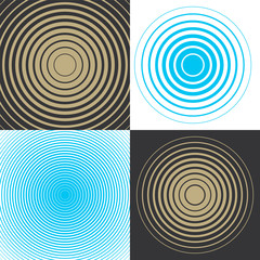 Musical wave. Concentric rings of decreasing diameter.