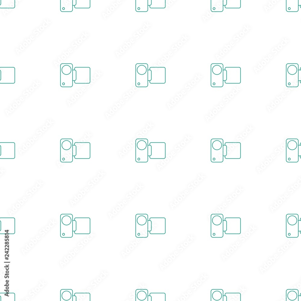 Poster camera icon pattern seamless white background