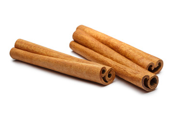 Cinnamon sticks, isolated on white background
