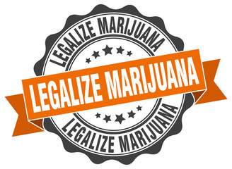 legalize marijuana stamp. sign. seal