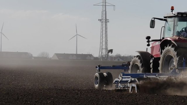 tractor in the field