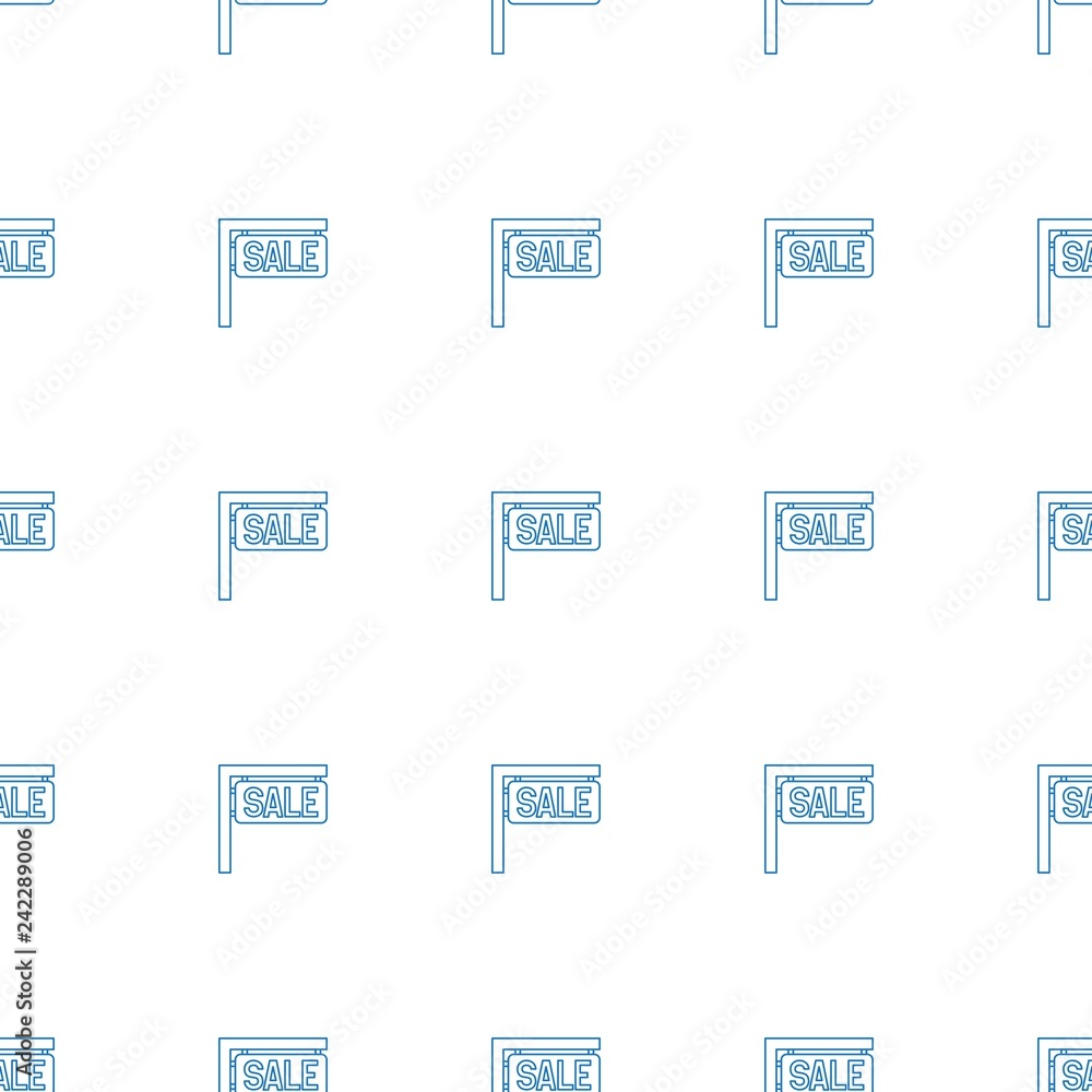 Sticker sale icon pattern seamless white background