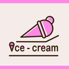 Ice - cream  logotype template for web