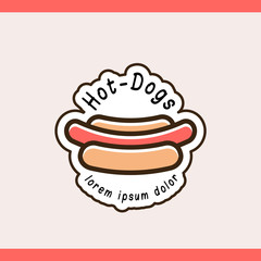 Hot dog logotype template for web