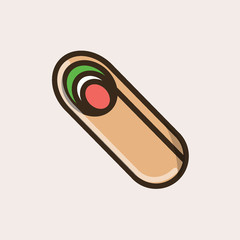 Spring salad roll icon