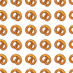 Pattern with delicious pretzel