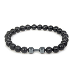 Fashion stone bracelet isolated on white