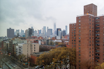 New-York buildings in a morning fog